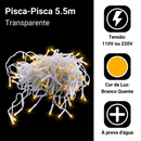Cortina de Pisca Pisca estilo Cascata 5,5m 200 LEDs Resistentes a Água