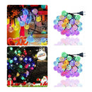 Guirlanda de Luzes LED 10m com 40 Bolas de Cristal Festiva