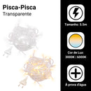 Cortina de Pisca Pisca estilo Cascata 5,5m 200 LEDs Resistentes a Água