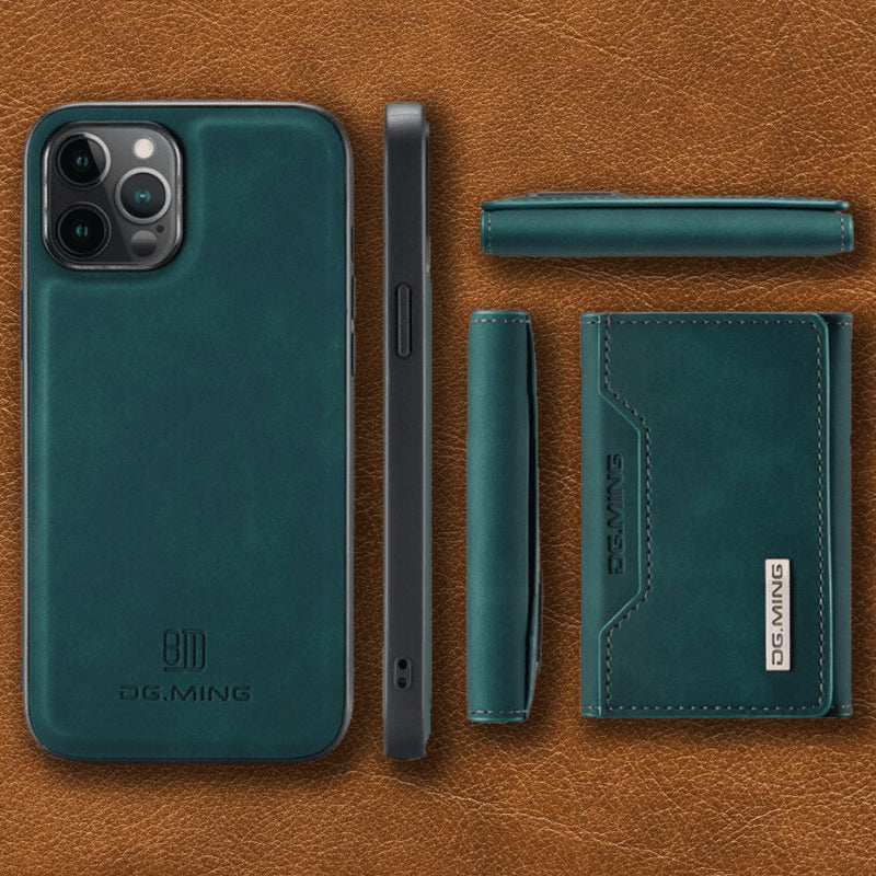 Capinha de Couro para Iphone com Carteira De Couro Slim Magnética DG MING