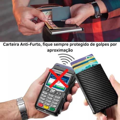 Carteira Porta cartões com Tecnologia Anti Furto e Design Moderno SlimPro