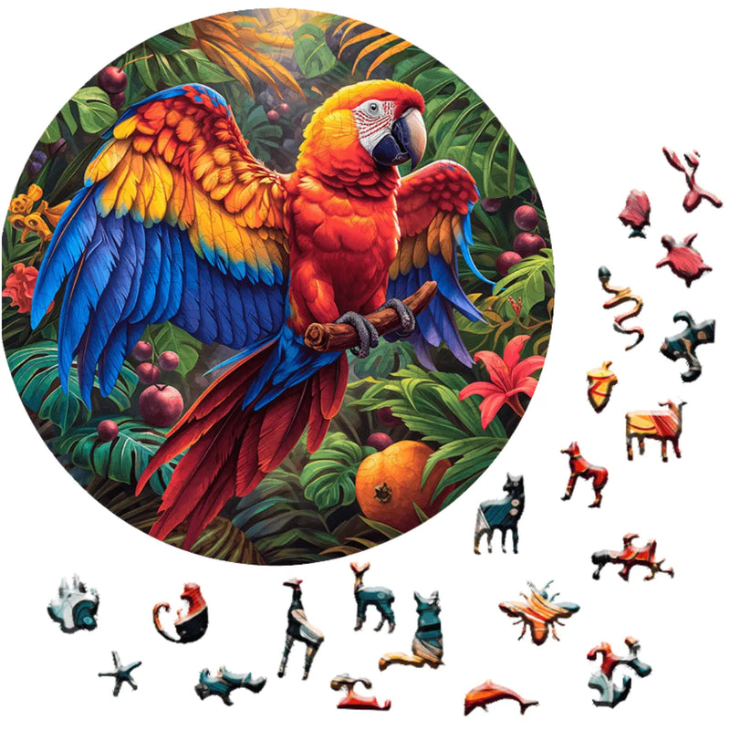 Quebra-Cabeça de Madeira Inova WOOD PUZZLE - Asas e Escamas | Diversão com Diversos Benefícios