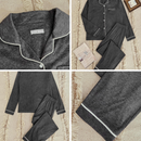 Pijama Feminino Nigths Elegant - Conjunto Com Calça e Camisa Longa em Algodão | Macio, Quentinho e Super Confortável