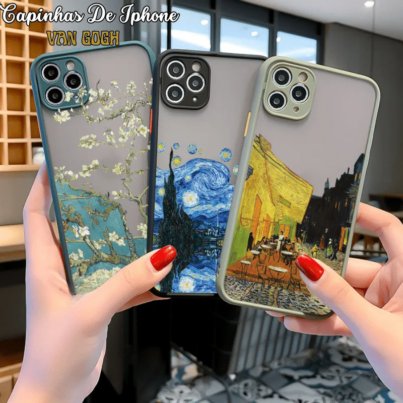 Capinha de Celular para Iphone em Silicone Ateliê Van Gogh