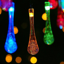 Kit 20 Lâmpadas de LEDs Gota de Orvalho Movido a Energia Solar com 8 modos de Luz