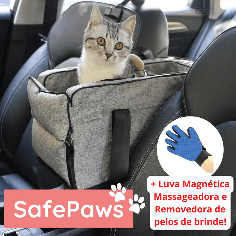 Cadeirinha De Segurança Para Gatos e Cachorros Pequenos SafePaws Original | Seu Pet Mais Confortável e Tranquilo Com Muita Segurança [Últimas Unidades Com 50% De Desconto]