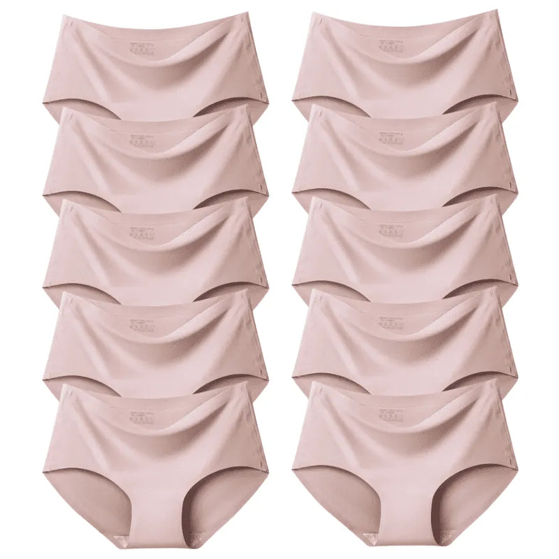 Kit Calcinhas em Seda sem Costura PlusConfort [PAGUE 5 LEVE 10]