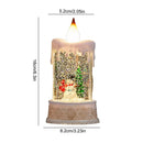 Vela Globo de Neve Natalina Alimentada por Bateria