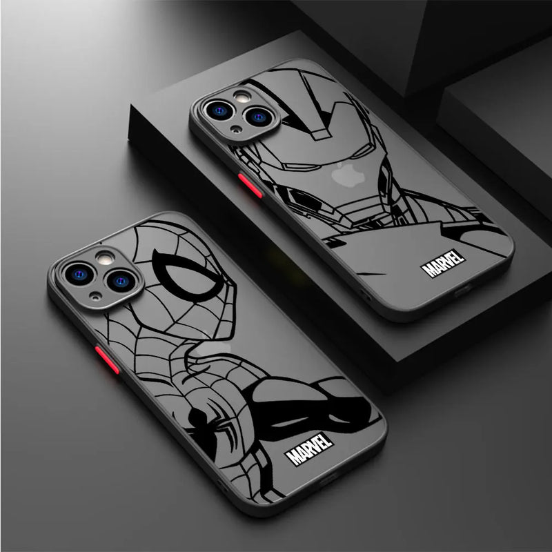 Capinha Iphone Homem de Ferro e Aranha - Case de Alta Proteção e Resistência