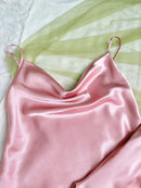 Pijama Feminino Luxury - Conjunto Calça e Camisa Em Seda Gelo Premium | Toque De Seda Super Confortável