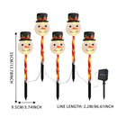 Kit com 5 Estacas Natalinas Iluminadas LED à Energia Solar