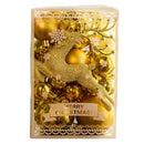 Ouro 30 pçs decorações da árvore de natal