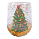 Copo Natalino em Vidro com Àrvore de Natal