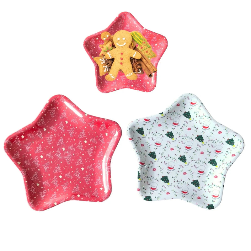 Bandeja Decorativa Natalina em Formato de Estrela