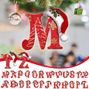 Pingente decorativo 2D, 26 letras, decoração de árvore de Natal