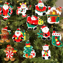 Kit 15 Enfeites para o Natal em PVC Impermeáveis para Pendurar com Corda Homem Biscoito