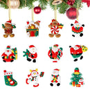Kit 15 Enfeites para o Natal em PVC Impermeáveis para Pendurar com Corda Homem Biscoito