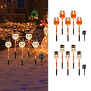 Kit com 5 Estacas Natalinas Iluminadas LED à Energia Solar