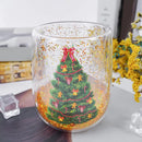 Copo Natalino em Vidro com Àrvore de Natal