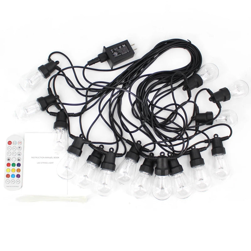 Corda com Luzes de 20 LEDs RGB e Controle por Aplicativo Bluetooth