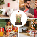 Vela Globo de Neve Natalina Alimentada por Bateria