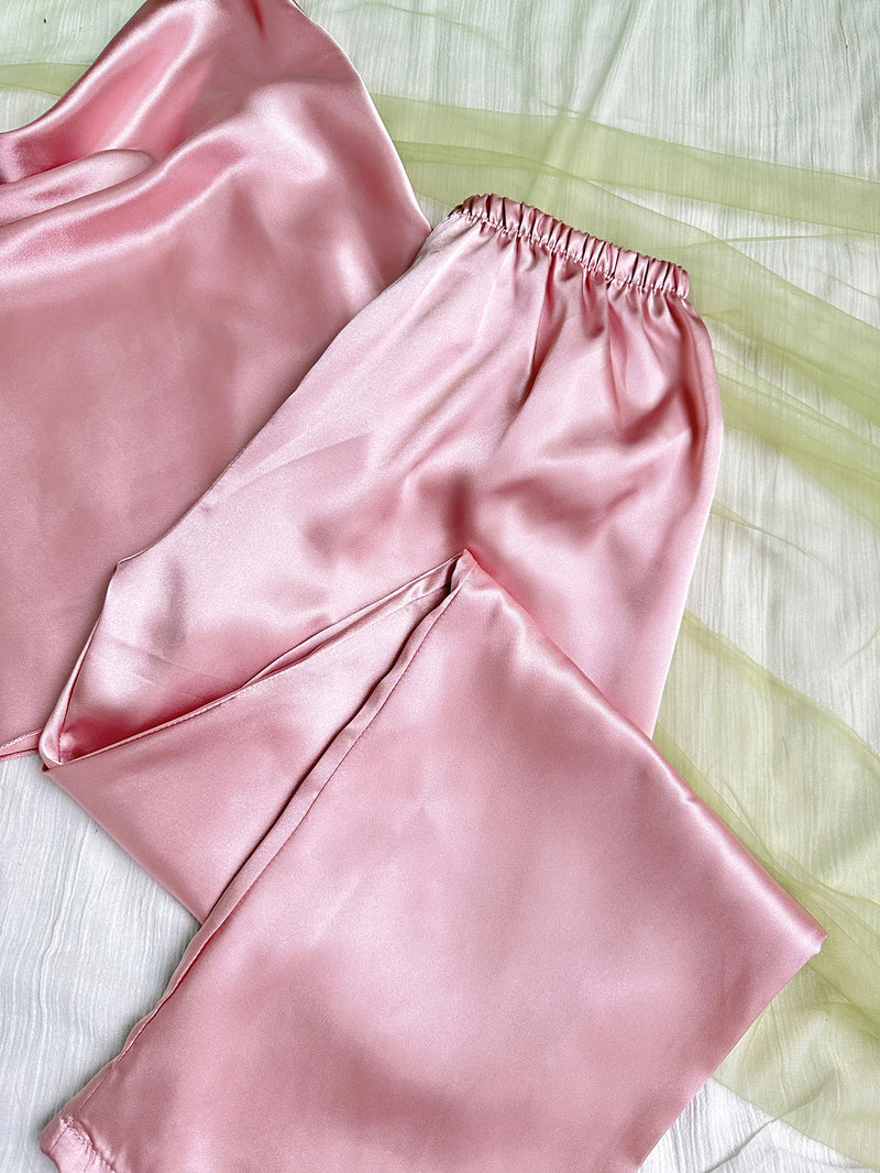 Pijama Feminino Luxury - Conjunto Calça e Camisa Em Seda Gelo Premium | Toque De Seda Super Confortável