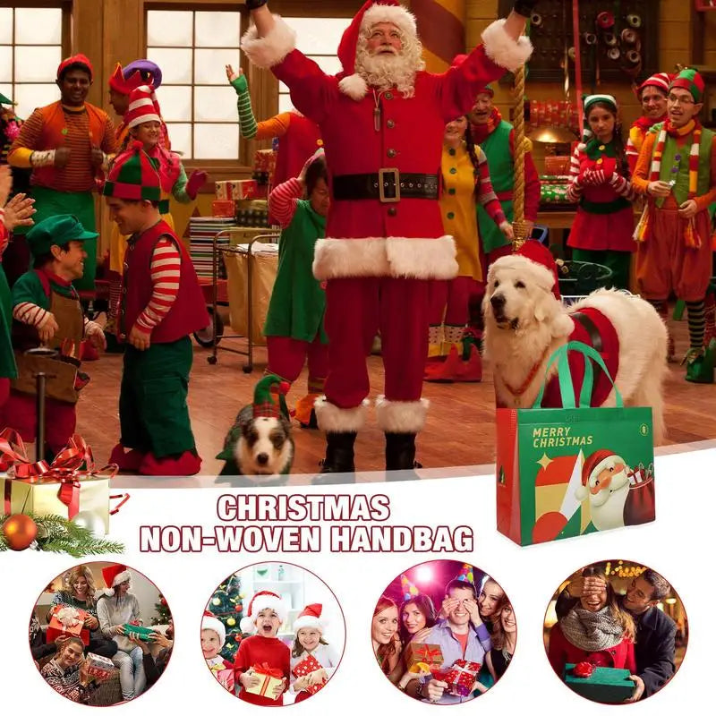 Sacos de presente de Natal reutilizáveis - 5 pcs