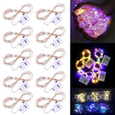 Kit 10 Cordas 2m com 20 Luzes LED de Fadas a Pilhas para Decoração