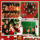 Kit 15 Enfeites para o Natal em PVC Impermeáveis para Pendurar com Corda Homem Biscoito