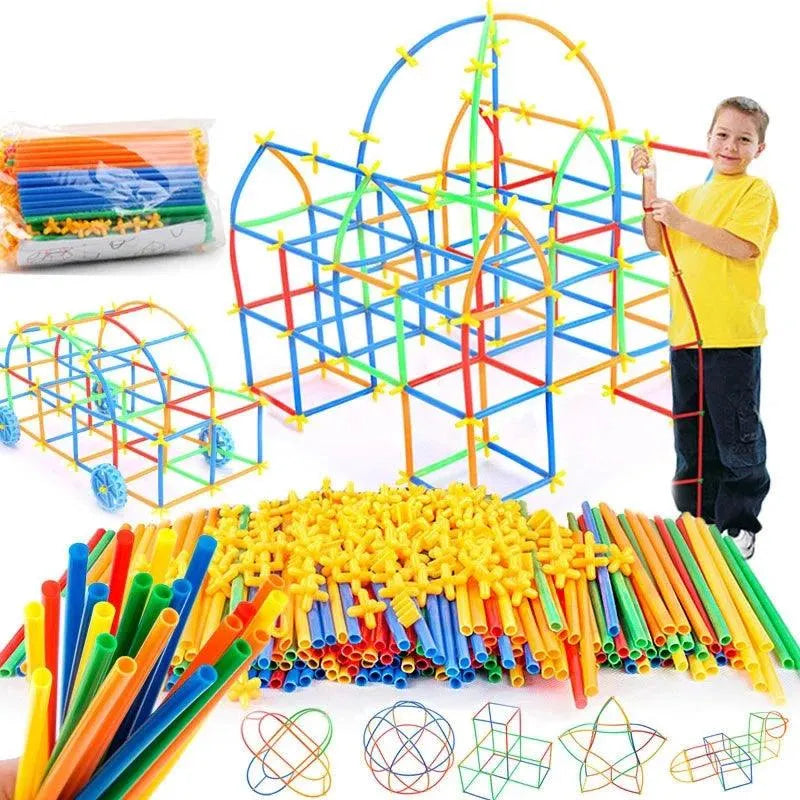 Kit com 800 Peças e Maleta de Brinquedo Infantil para Diversas Construções Criativas MAGIC MUNDO