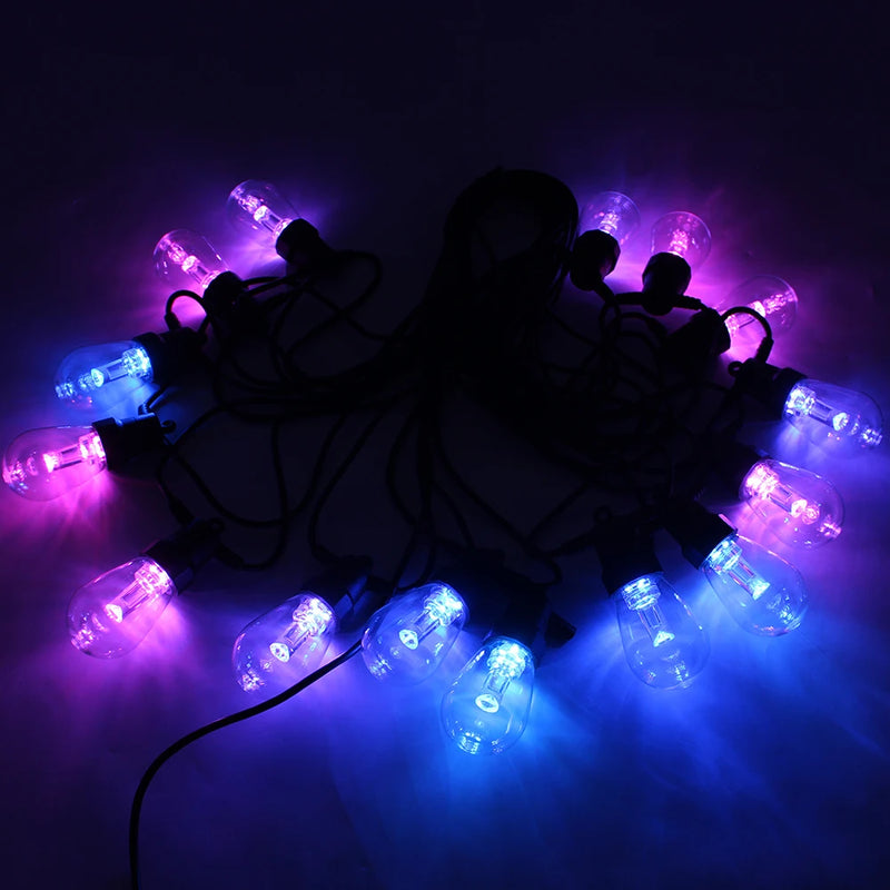 Corda com Luzes de 20 LEDs RGB e Controle por Aplicativo Bluetooth