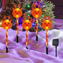 Kit com 5 Estacas Natalinas Iluminadas LED à Energia Solar