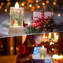 Vela Globo de Neve Natalina Alimentada por Bateria