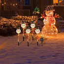 Kit com 5 Estacas Natalinas Iluminadas LED à Energia Solar