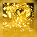Corda de Luzes Solares de LED à Prova d'Água 22m 200 LED