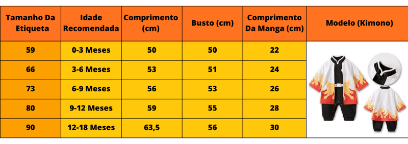 Roupinha de Bebê Anime Demon Slayer Cosplay