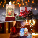 Vela Globo de Neve Natalina Alimentada por Bateria