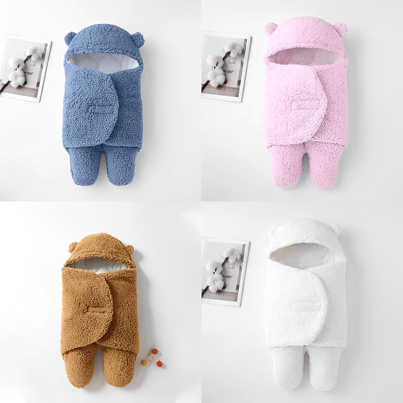 Saco de Dormir para Bebês em Pelúcia com Capuz Ursinho Dorminhoco [0 a 9 meses]