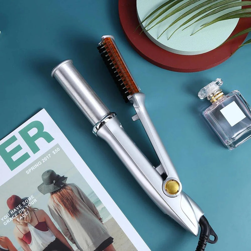 Chapinha 2 em 1 Seca e Alisa Profissional Cerâmica Turmalina Giratória StylerHair