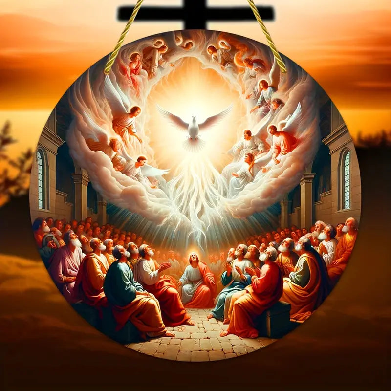 Vitral Decorativo Em Acrílico - Pomba da Paz | Decoração Religiosa Para Sua Casa