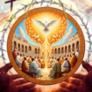 Vitral Decorativo Em Acrílico - Pomba da Paz | Decoração Religiosa Para Sua Casa