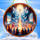 Vitral Decorativo Em Acrílico - Pomba da Paz | Decoração Religiosa Para Sua Casa