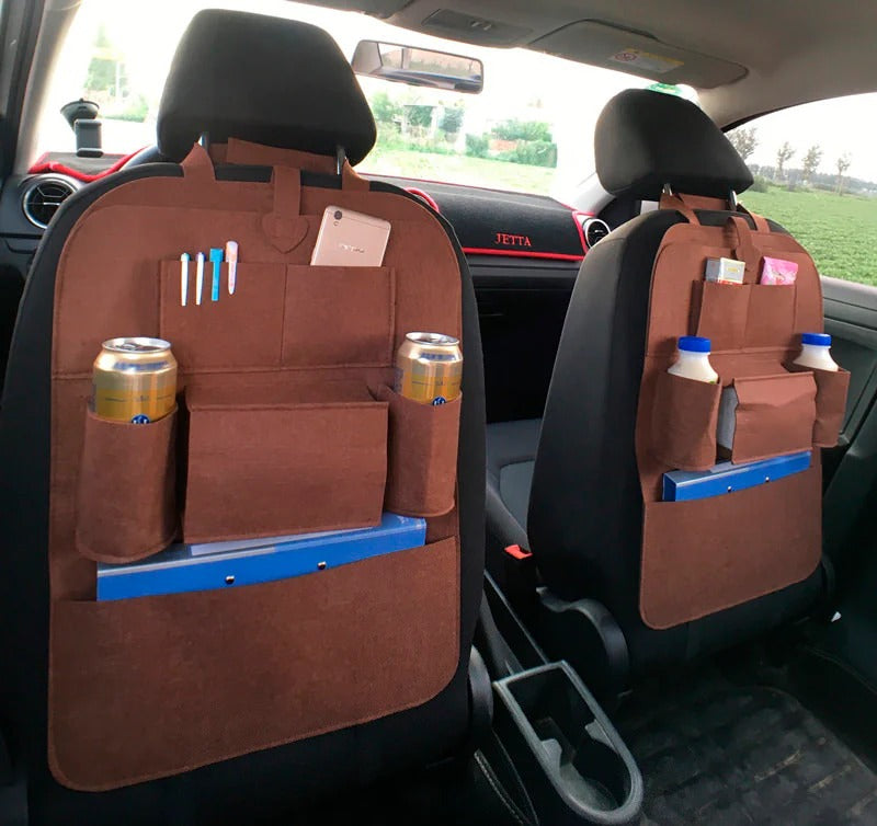 Organizador de Carro para Banco em Couro Porta Objetos Multi-Pocket