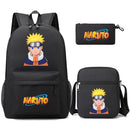 Mochila Com Lancheira e Estojo Escolar Infantil Naruto