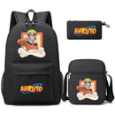 Mochila Com Lancheira e Estojo Escolar Infantil Naruto