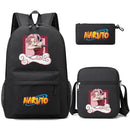 Mochila Com Lancheira e Estojo Escolar Infantil Naruto
