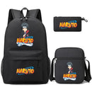 Mochila Com Lancheira e Estojo Escolar Infantil Naruto