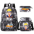 Mochila Com Lancheira e Estojo Escolar Infantil Naruto