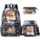 Mochila Com Lancheira e Estojo Escolar Infantil Naruto