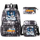 Mochila Com Lancheira e Estojo Escolar Infantil Naruto